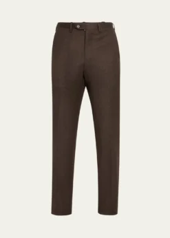 KitonMen's Textured Brown Suit Trousers