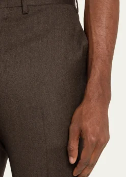 KitonMen's Textured Brown Suit Trousers