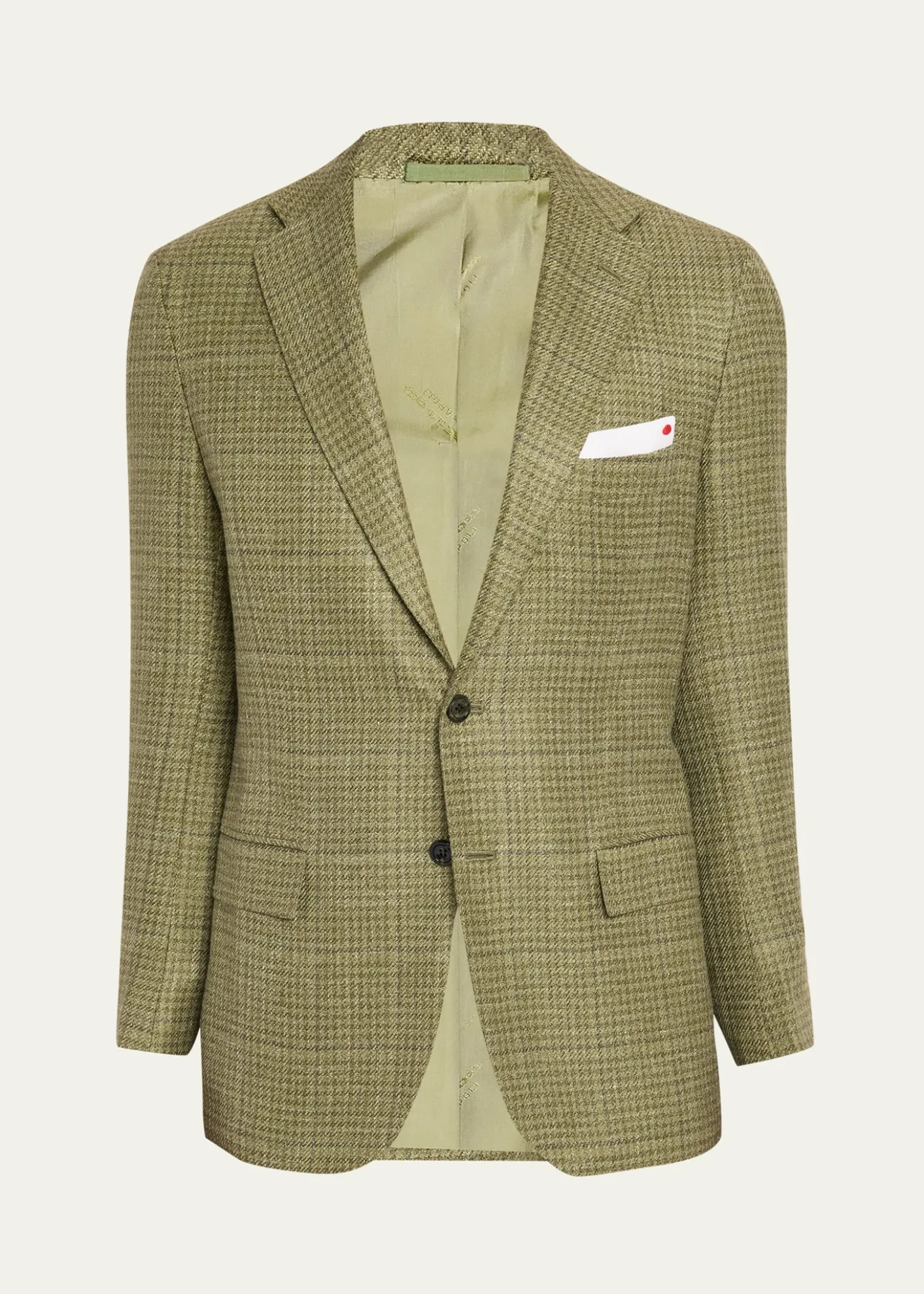 KitonMen's Tonal Plaid Wool-Blend Single-Breasted Sport Coat