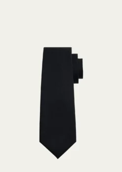 KitonMen's Virgin Wool 7-Fold Tie, Navy