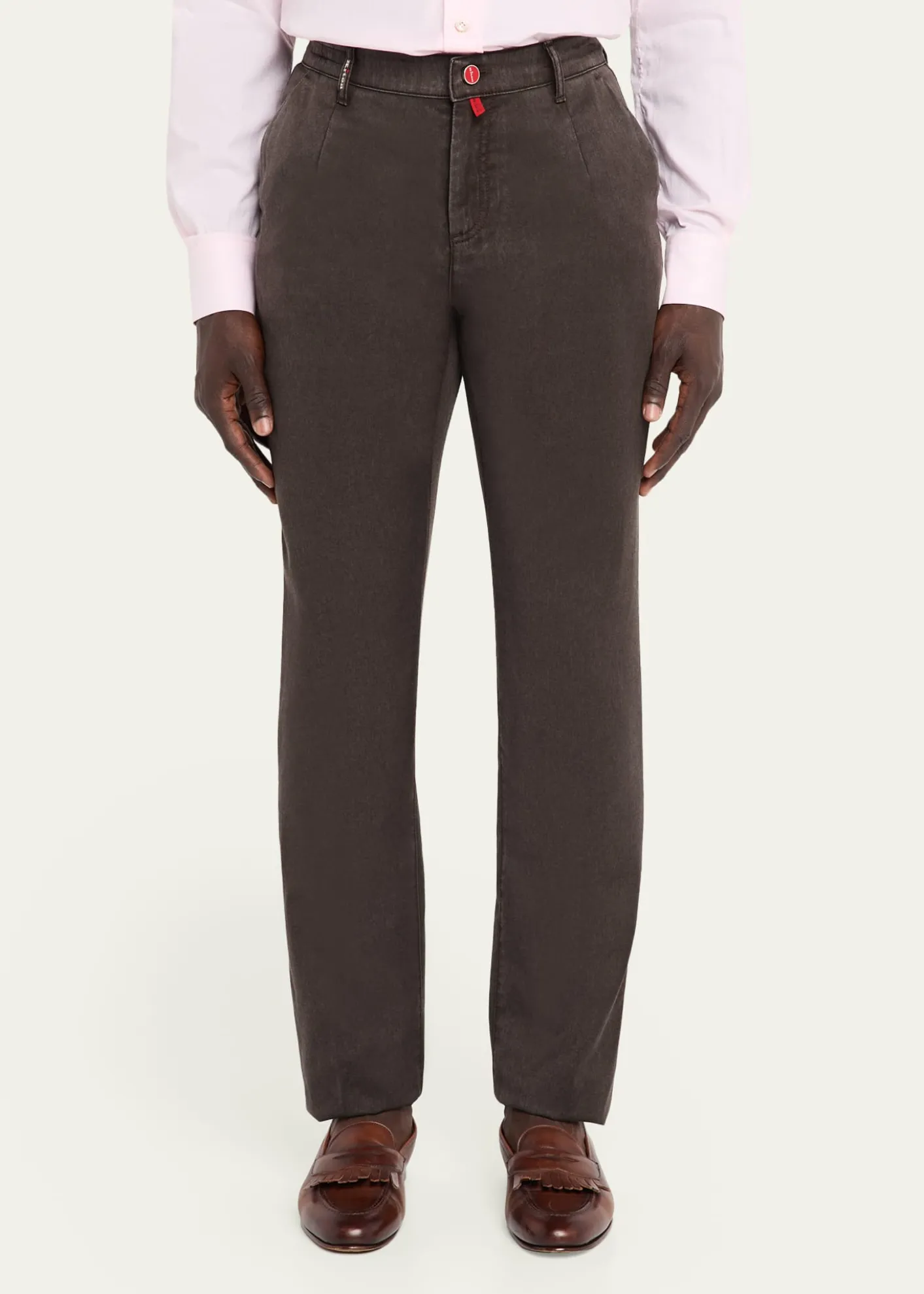KitonMen's Washed-Effect Wool Four-Pocket Pants