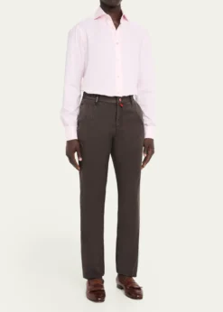 KitonMen's Washed-Effect Wool Four-Pocket Pants