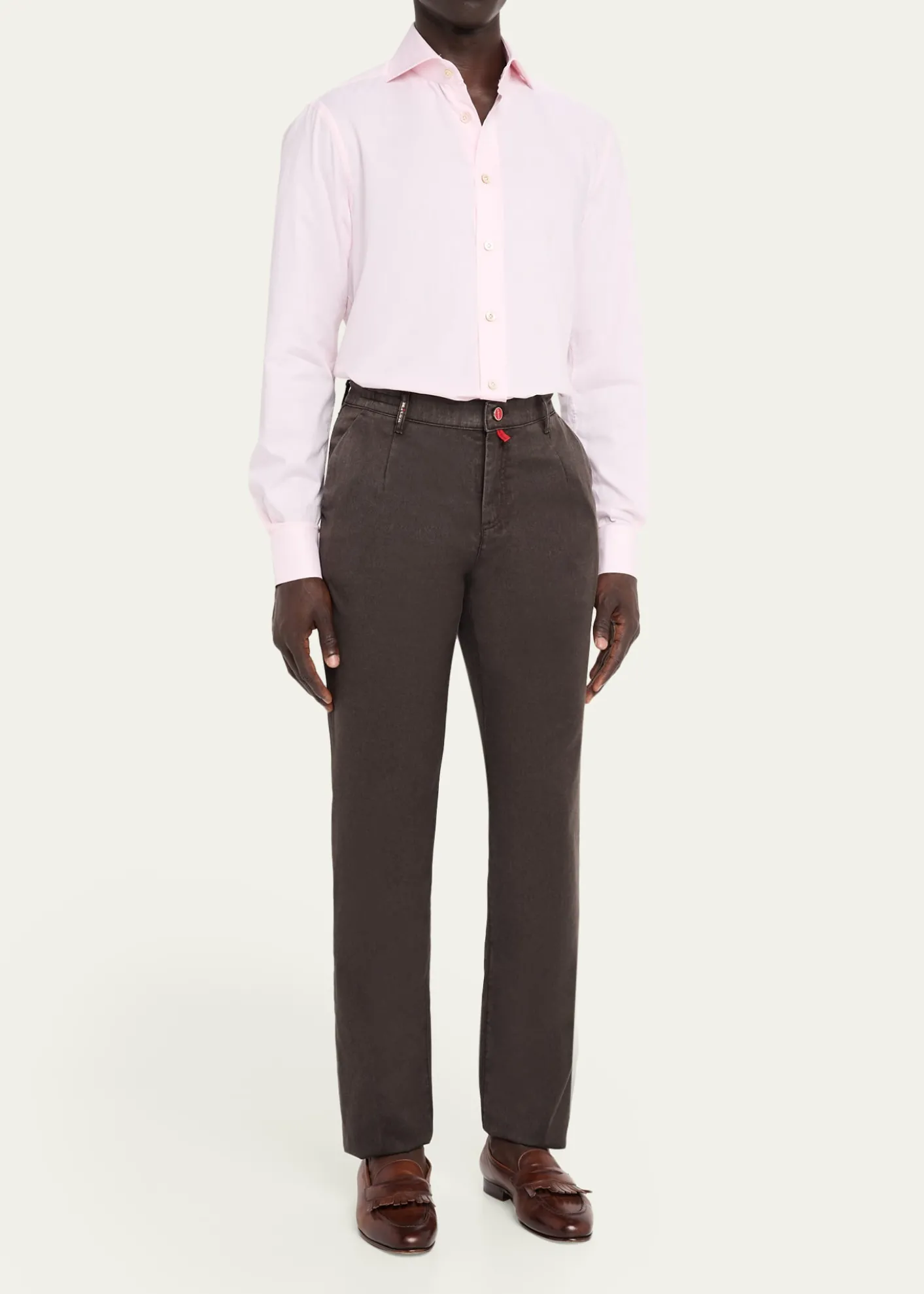 KitonMen's Washed-Effect Wool Four-Pocket Pants