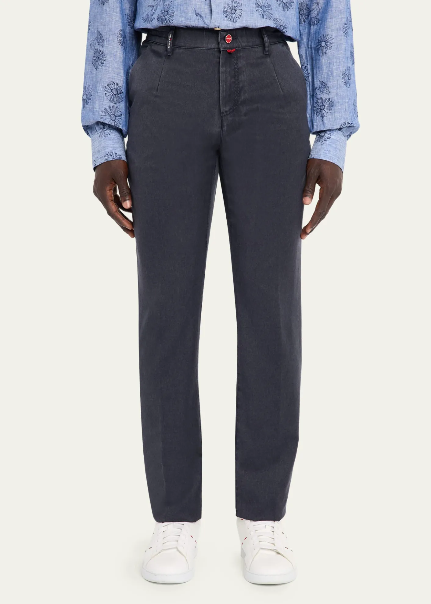 KitonMen's Washed-Effect Wool Four-Pocket Pants