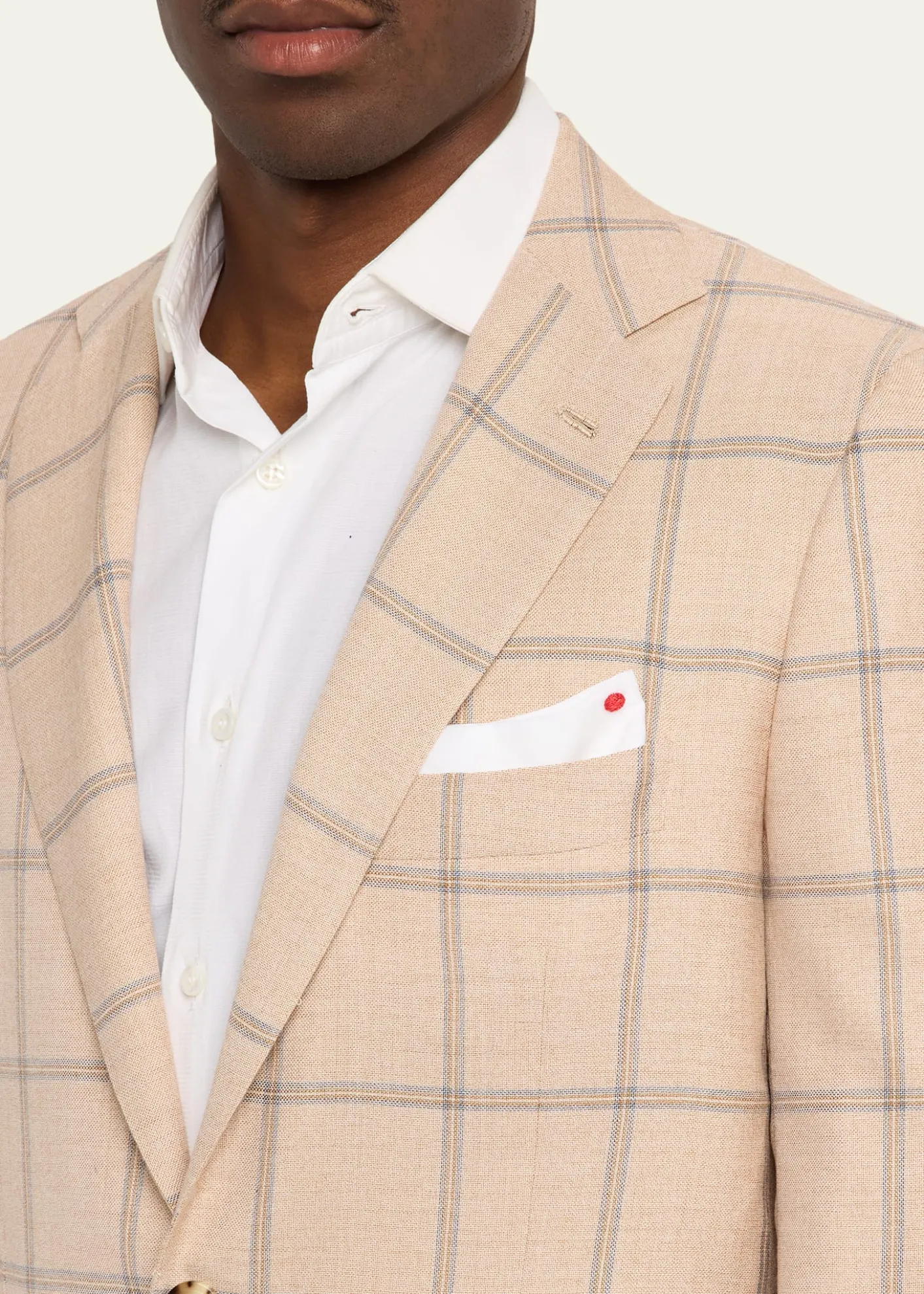 KitonMen's Windowpane Cashmere Single-Breasted Sport Coat
