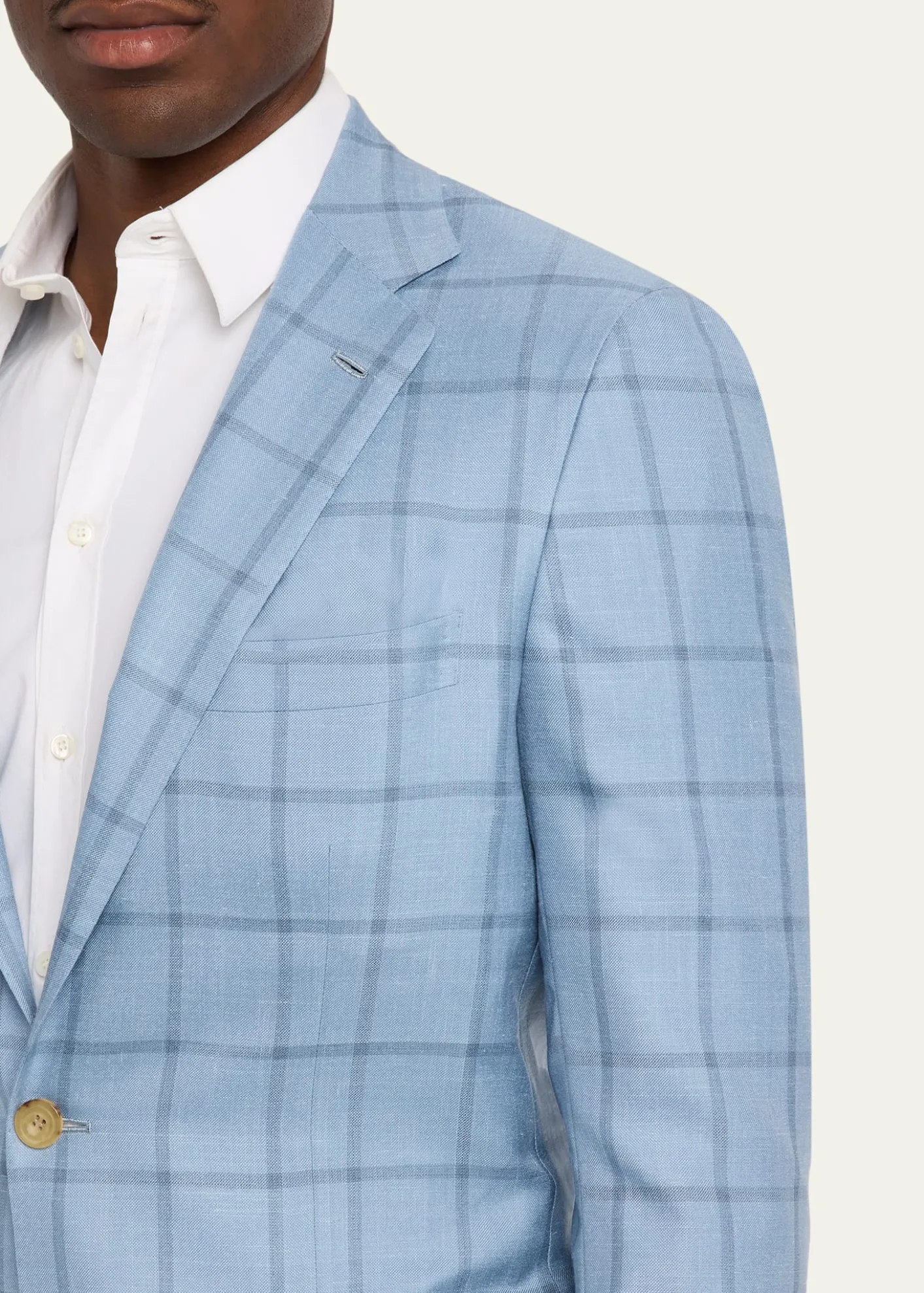 KitonMen's Windowpane Check Cashmere Sport Coat