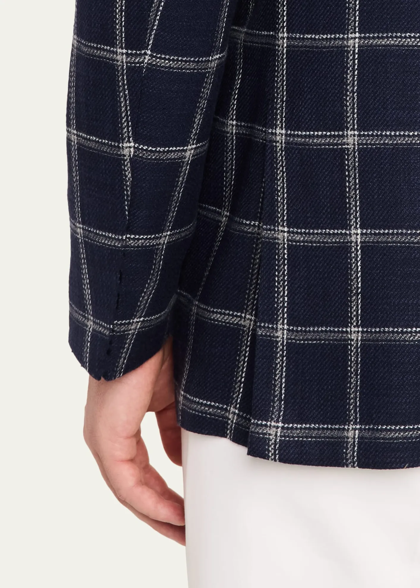 KitonMen's Windowpane Silk, Cotton and Cashmere Sport Coat