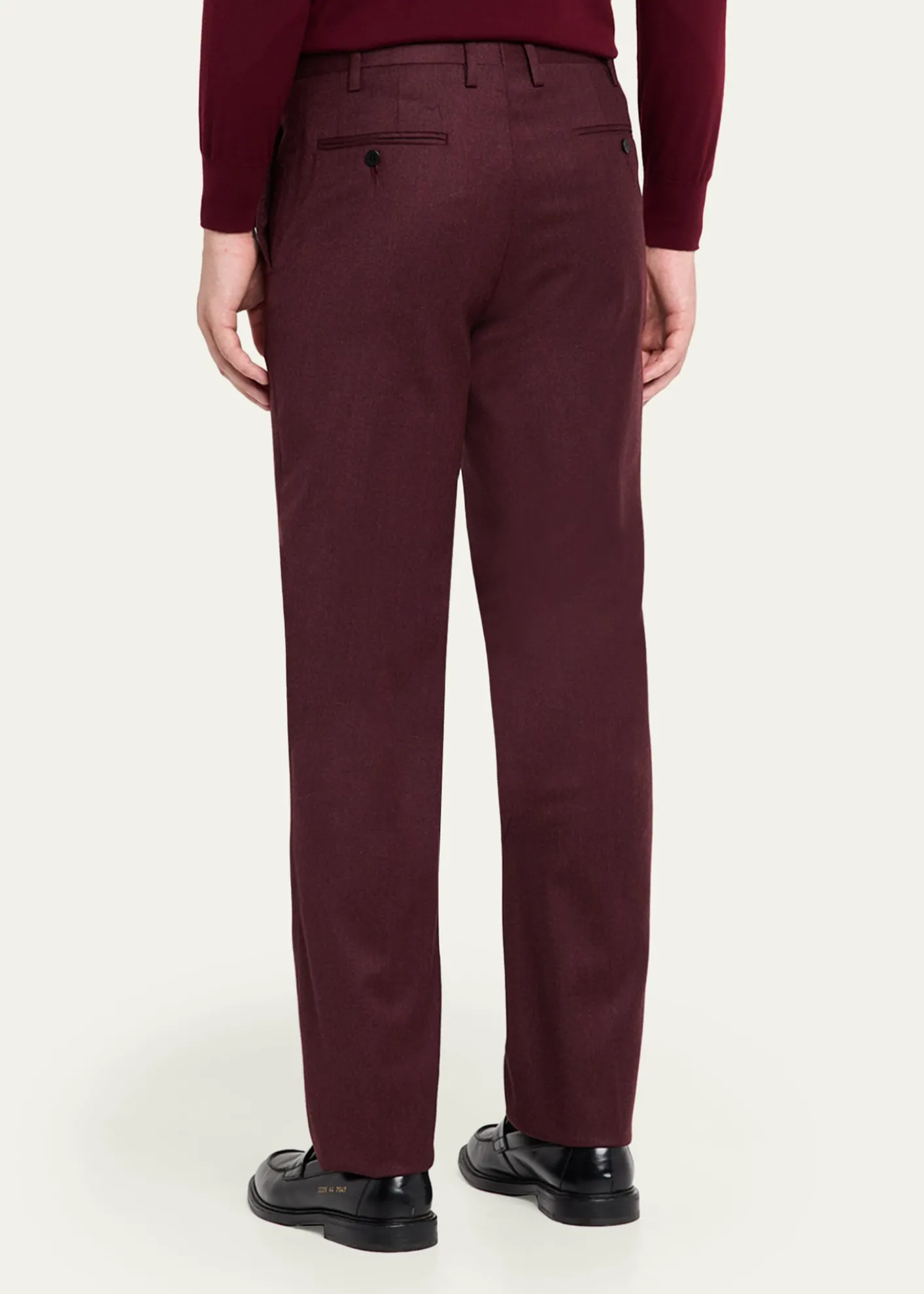 KitonMen's Wool and Cashmere Flat-Front Pants