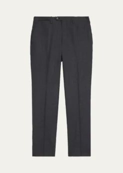 KitonMen's Wool Twill Flat-Front Trousers