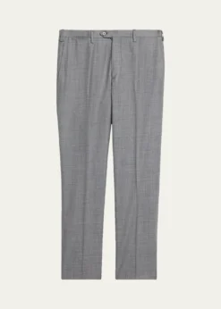 KitonMen's Wool Twill Flat-Front Trousers