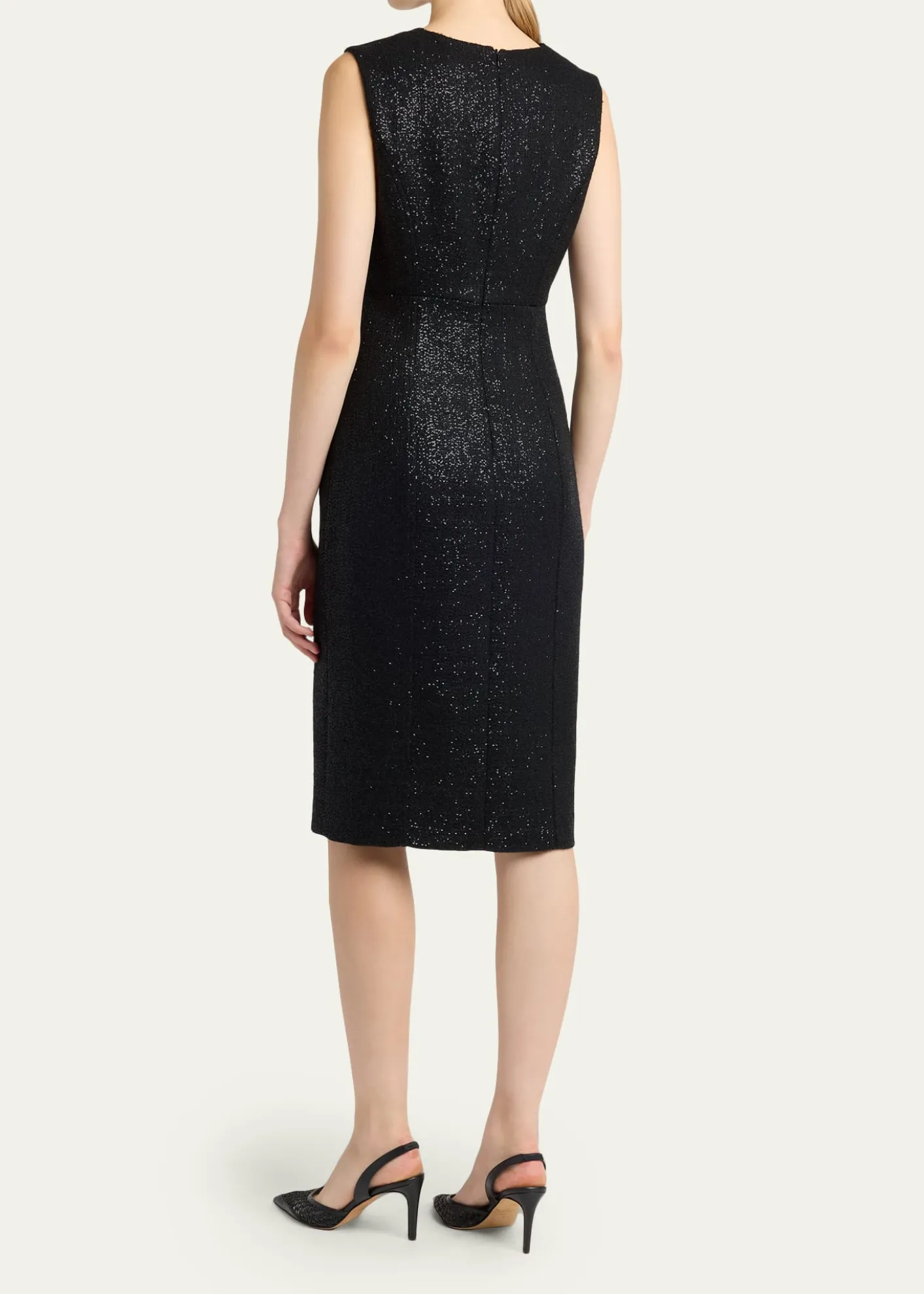 KitonSequined Sleeveless Sheath Dress
