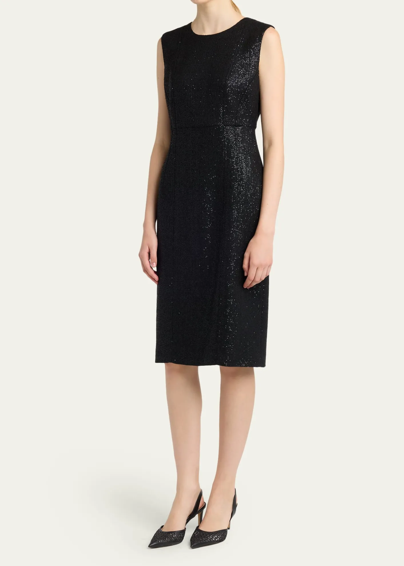 KitonSequined Sleeveless Sheath Dress