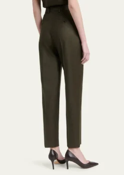KitonShimmer Wool-Blend Straight Trousers