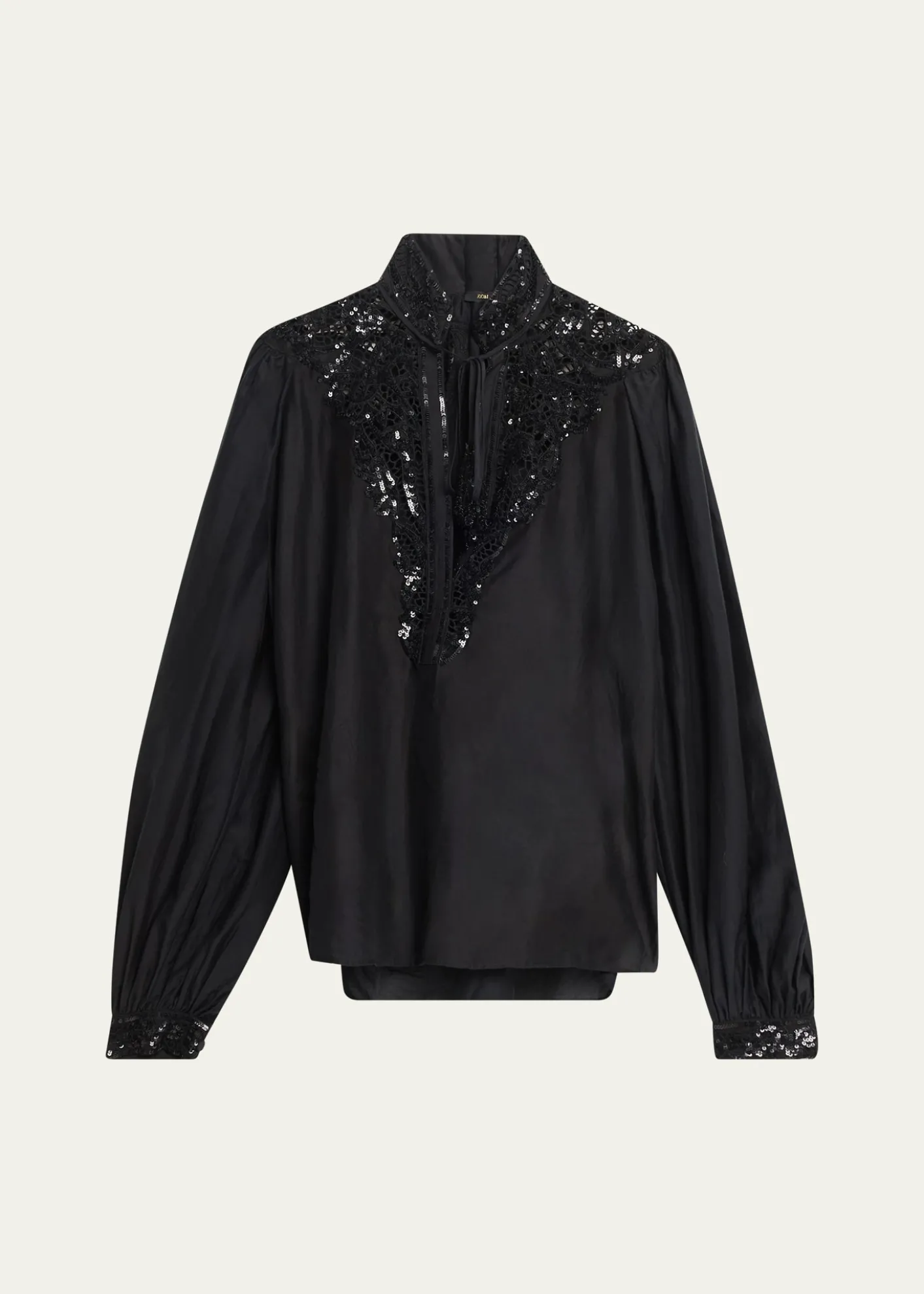 Kobi HalperinHarper Sequin Lace-Yoke Blouse