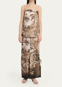 Kobi HalperinHelena Wide-Leg Botanical-Print Pants