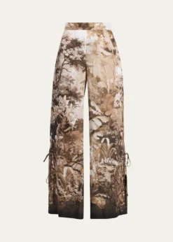 Kobi HalperinHelena Wide-Leg Botanical-Print Pants