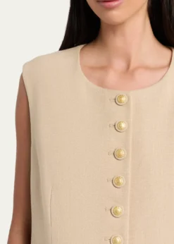 Kobi HalperinJay Button-Down Crewneck Vest