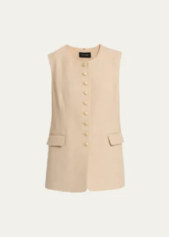 Kobi HalperinJay Button-Down Crewneck Vest