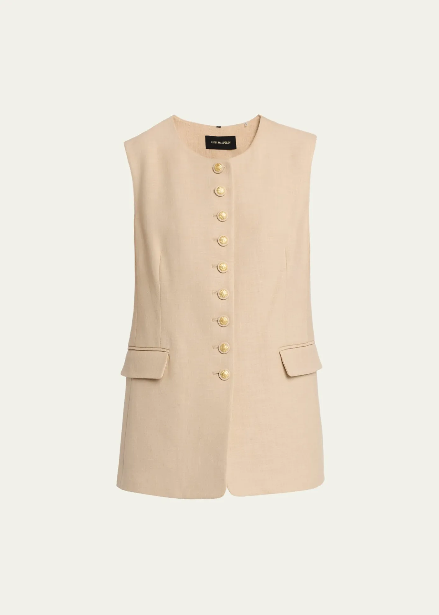 Kobi HalperinJay Button-Down Crewneck Vest