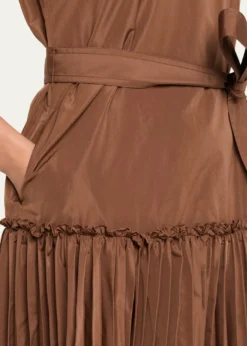 Kobi HalperinLogan Pleated Drop-Waist Midi Dress