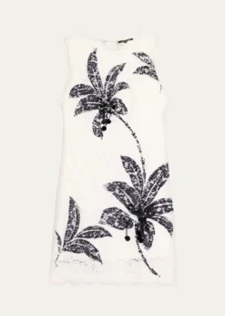 Kobi HalperinMaren Sleeveless Palm Leaf-Print Lace Dress