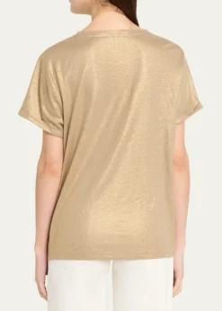 Kobi HalperinMeegan Crewneck Shimmer Knit Tee