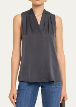 Kobi HalperinMila Silk-Stretch Sleeveless Top