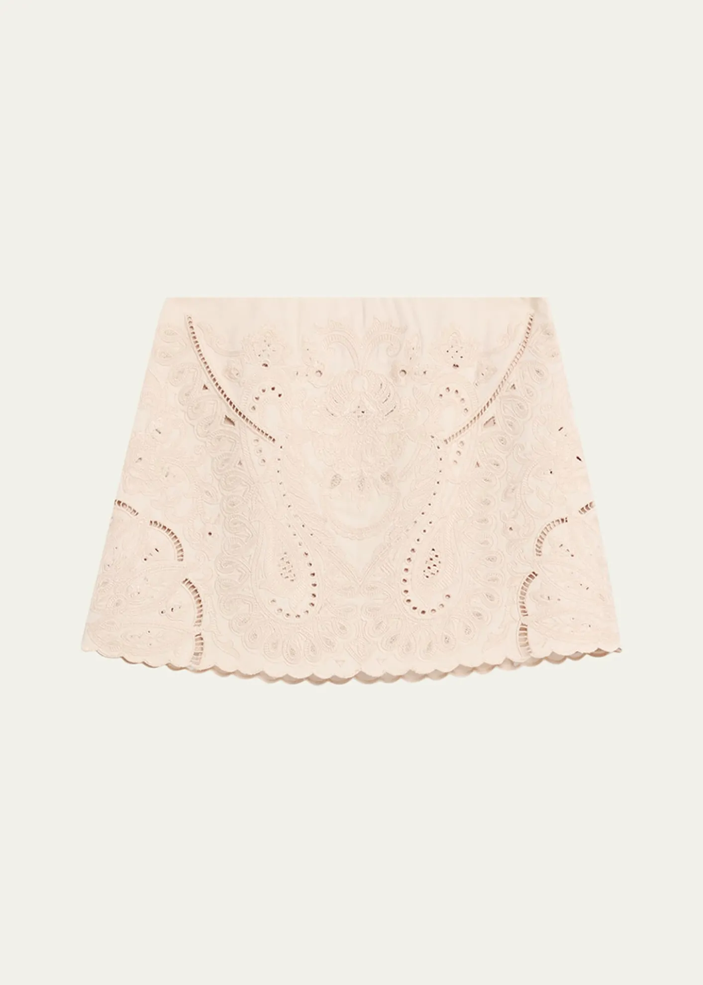Kobi HalperinNatalie Embroidered Cotton-Linen Mini Skirt
