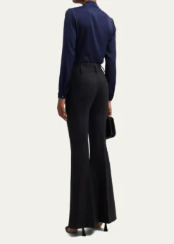 Kobi HalperinNellie Pleated V-Neck Long-Sleeve Blouse