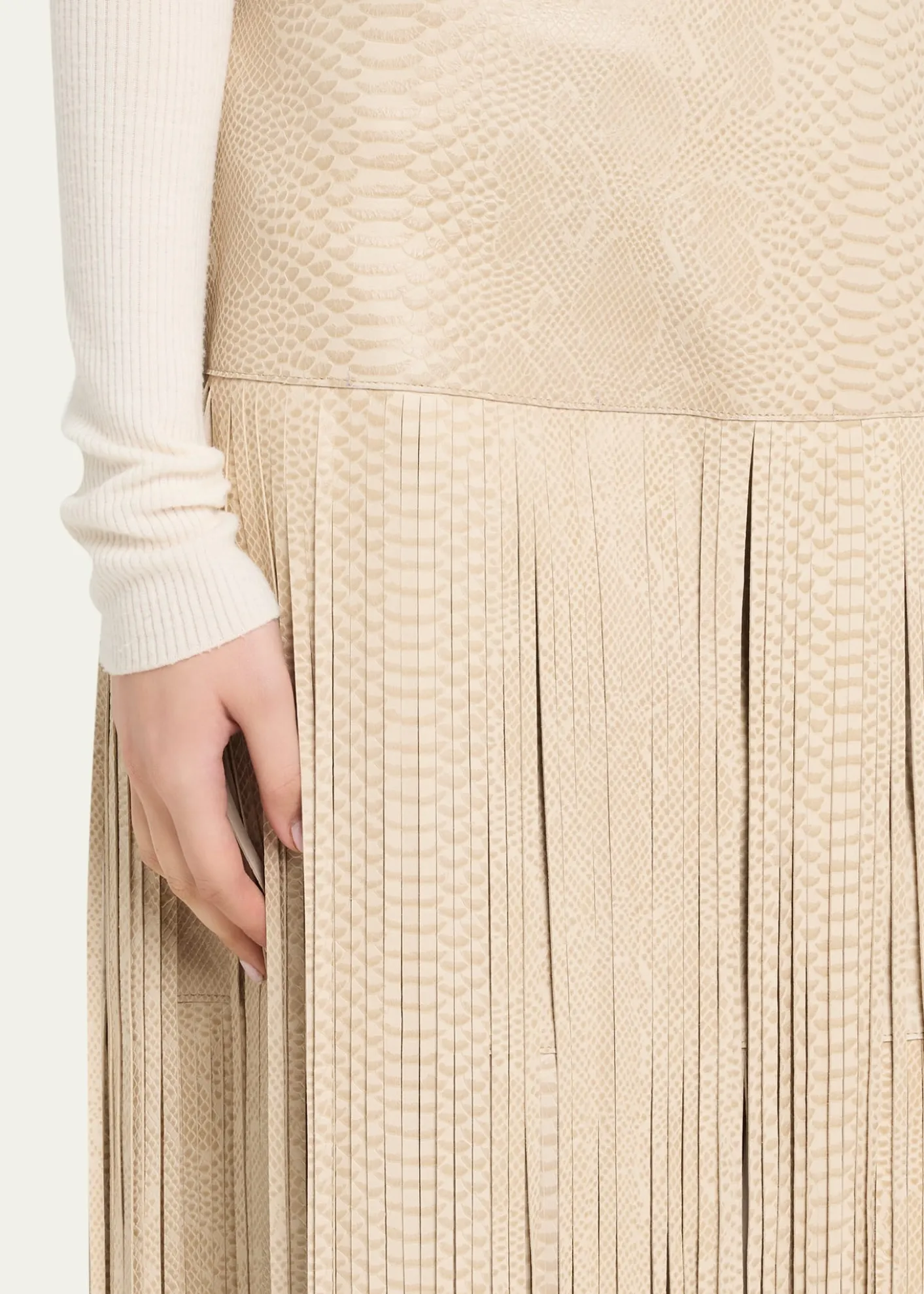Kobi HalperinParker Leather Fringe Skirt