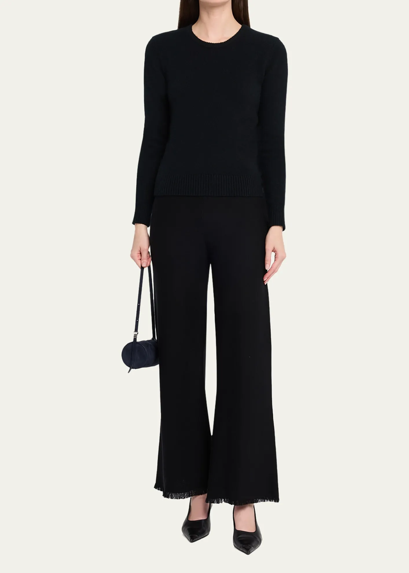 Kobi HalperinValley Fringe-Hem Pique Knit Pants