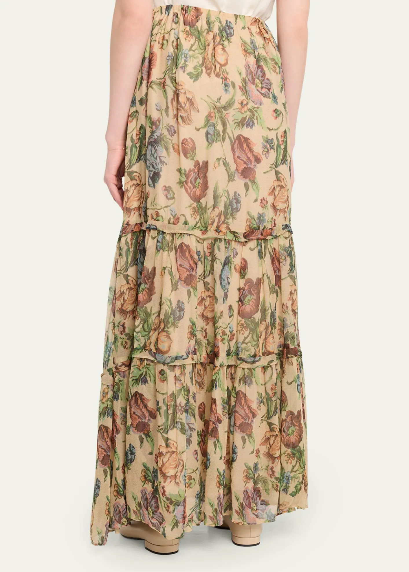 Kobi HalperinZane Tiered Floral-Print Maxi Skirt