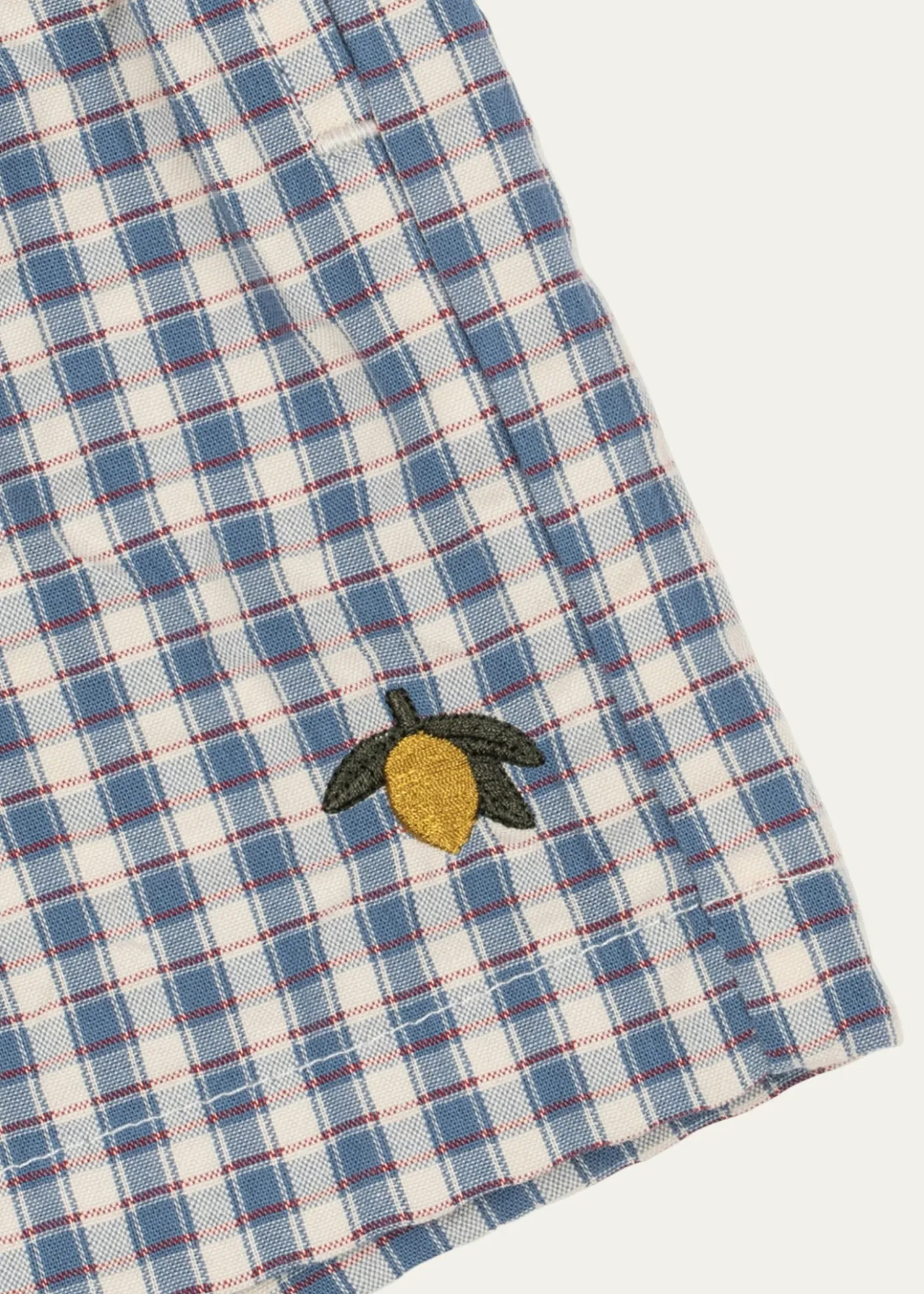 Konges SlojdBoy's Kim Gingham Organic Cotton Shorts, Size 12M-8
