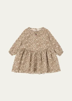 Konges SlojdGirl's Coco Leopard-Print Dress, Size 9M-10