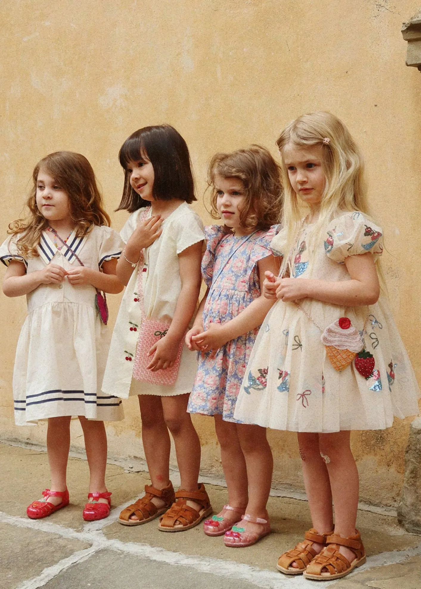 Konges SlojdGirl's Evia Cherry Embroidered Organic Cotton Dress, Size 18M-10