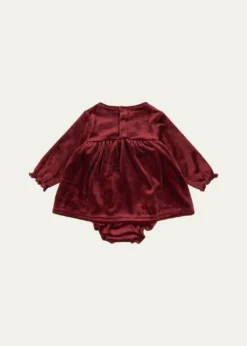 Konges SlojdGirl's Jingle Velvet Romper Dress, Size 3M-3
