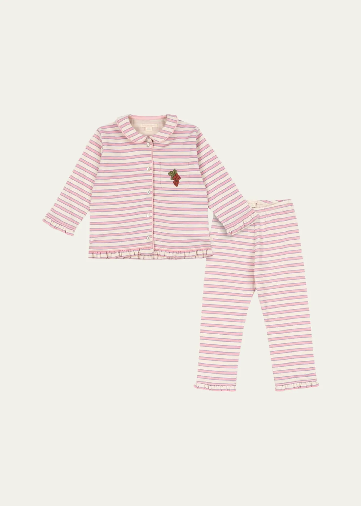 Konges SlojdGirl's Pio Frill Organic Cotton Pajama Set, 18M-10