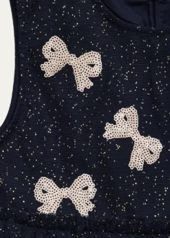 Konges SlojdGirl's Yvonne Sequined Bow Tulle Dress, Size 12M-6