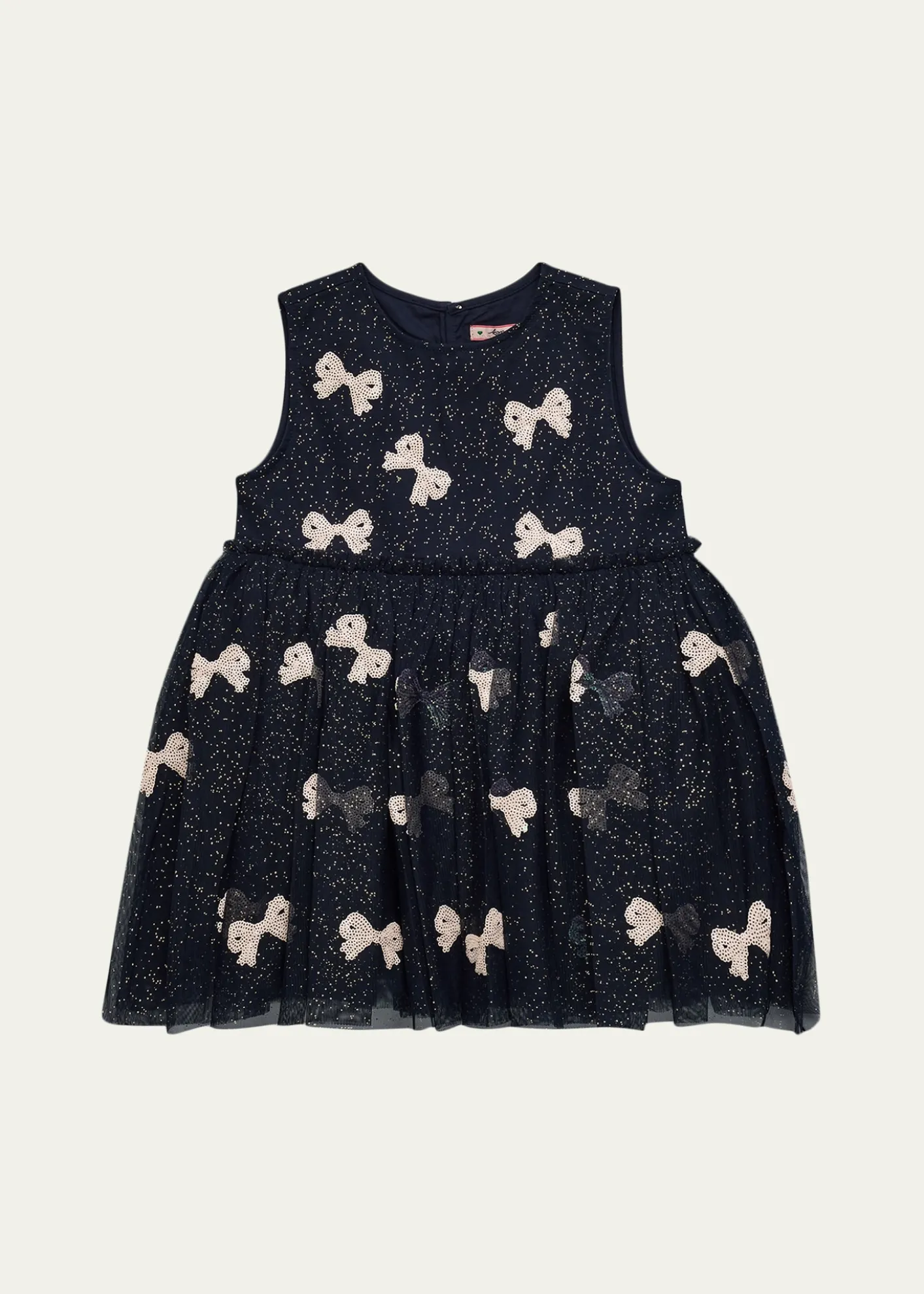 Konges SlojdGirl's Yvonne Sequined Bow Tulle Dress, Size 12M-6