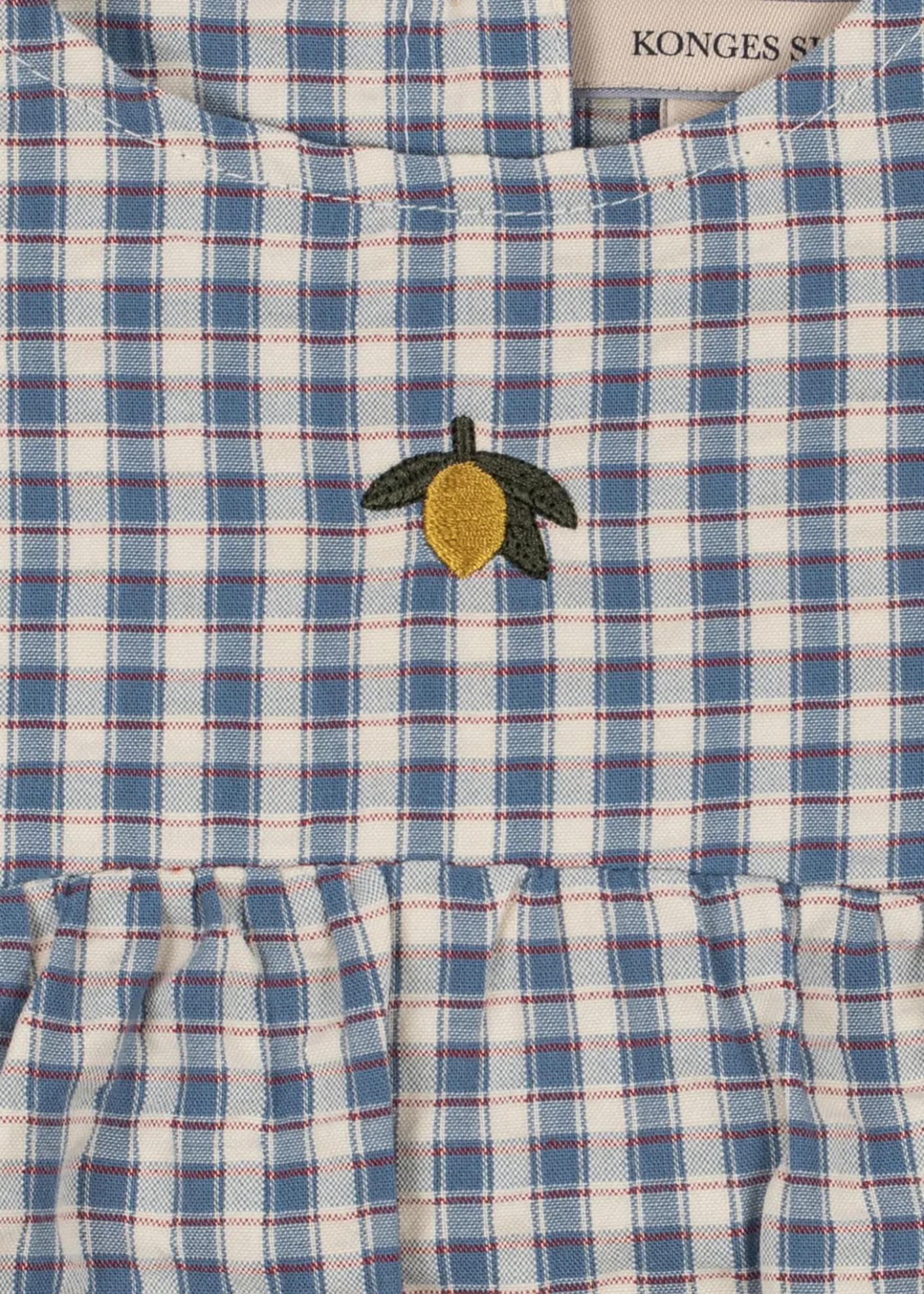 Konges SlojdBoy's Kim Gingham Organic Cotton Romper, Size 0M-18M