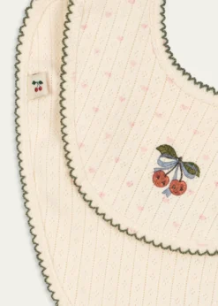 Konges SlojdKid's Minnie Pointelle Bibs, Set of 2