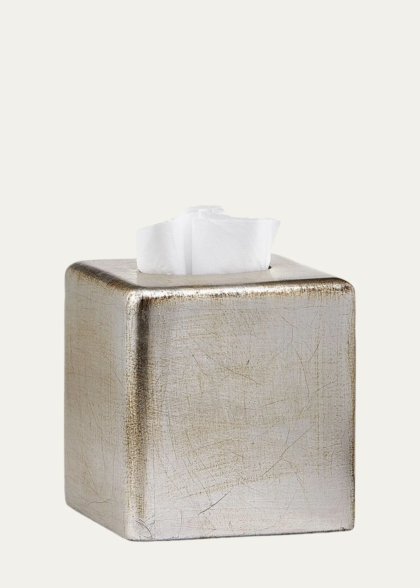 LabrazelAva Tissue Box Cover, Silver