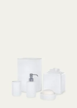 LabrazelCambric Glass Toothbrush Holder, White Enamel