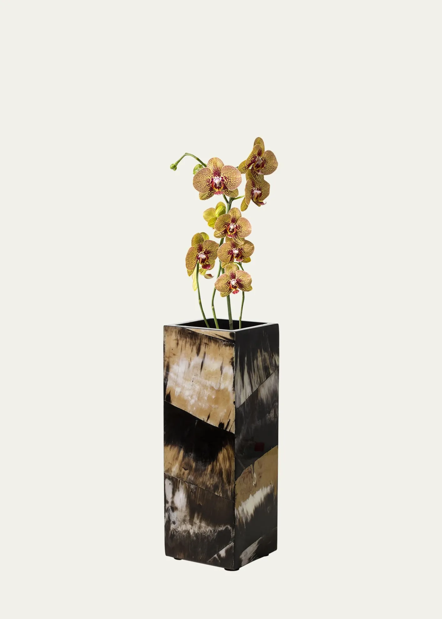 LADORADAHorn Veneer 16" Square Vase