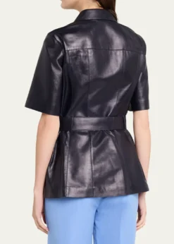 Lafayette 148 New YorkBelted Leather Jacket