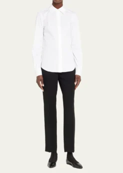 Lafayette 148 New YorkButton-Down Spread-Collar Shirt