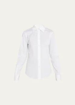 Lafayette 148 New YorkButton-Down Spread-Collar Shirt
