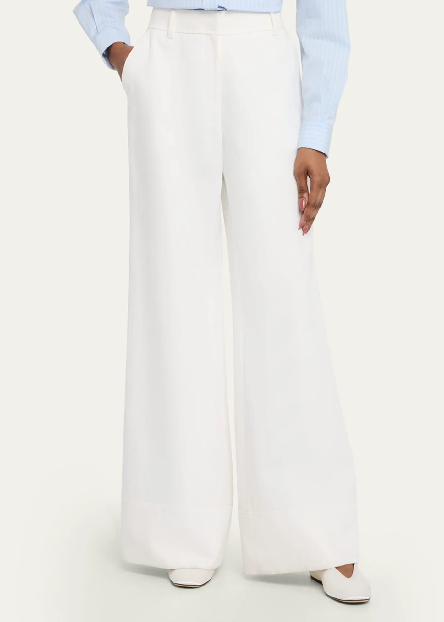 Lafayette 148 New YorkCharles Wide-Leg Twill Pants
