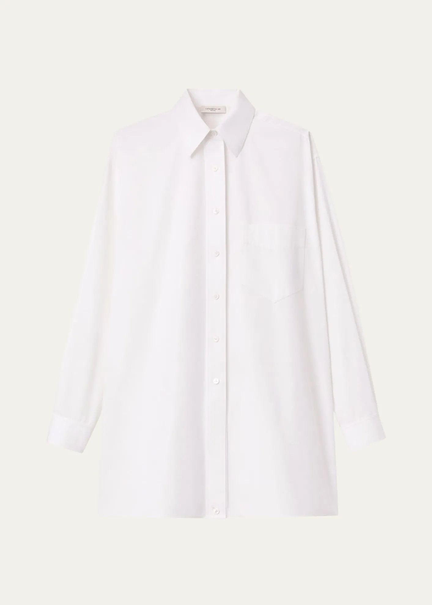 Lafayette 148 New YorkConvertible Long-Sleeve Poplin Shirt
