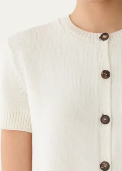 Lafayette 148 New YorkCrewneck Cotton-Silk Cardigan